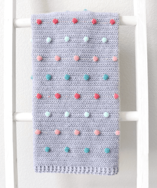 Polka Dots Baby Blanket Crochet