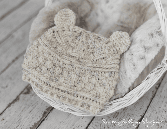 Bear Hugs Crochet Baby Beanie 
