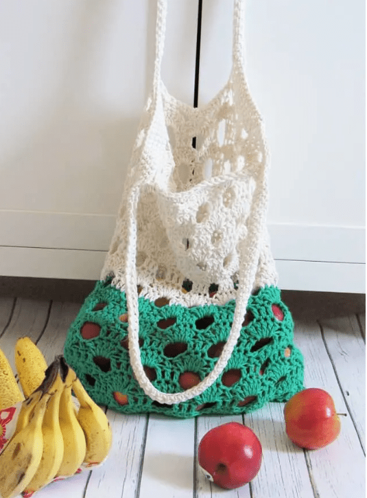 Crochet Market Bag with fruits