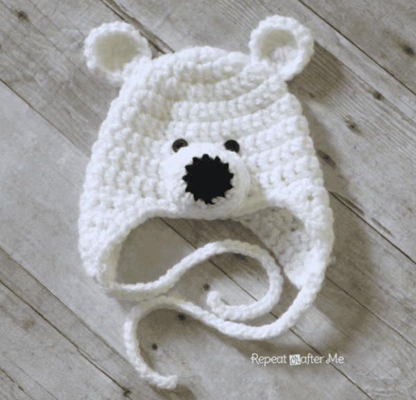 Crochet Polar Bear Hat