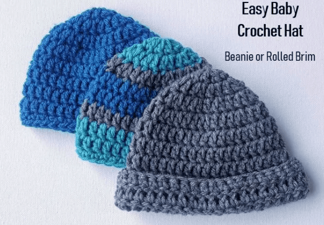 Baby Crochet Hats in different colors