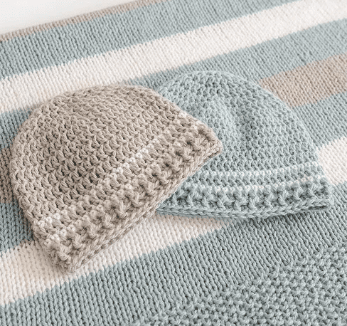 Striped Crochet Baby Hats