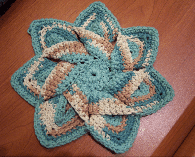 Flower Crochet Hot Pad