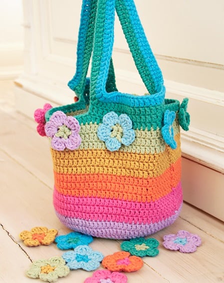 Crochet Flower Market Bag

