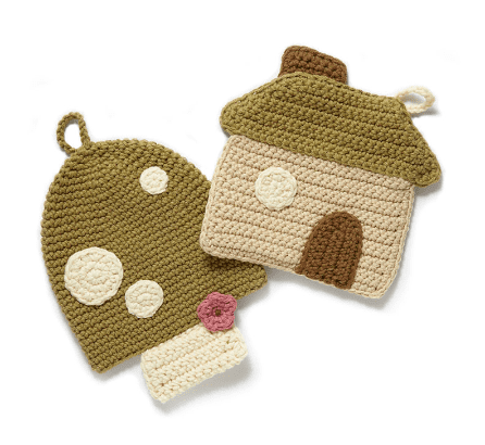 Crocheted Little House Potholder