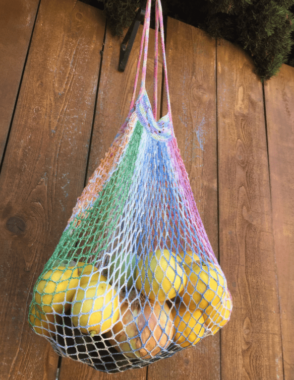Fruits inside the Not Your Ordinary Crochet Market Bag