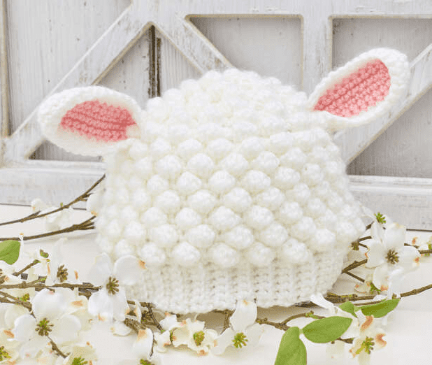 Red Heart Sweet Lamb Crochet Hat
