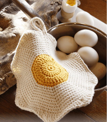 Sunny Side Up Crochet Pot Holder