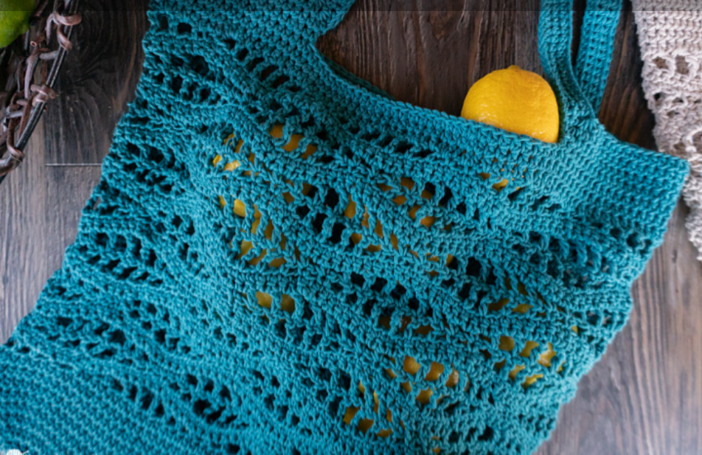 Wave Crochet  Market Bag