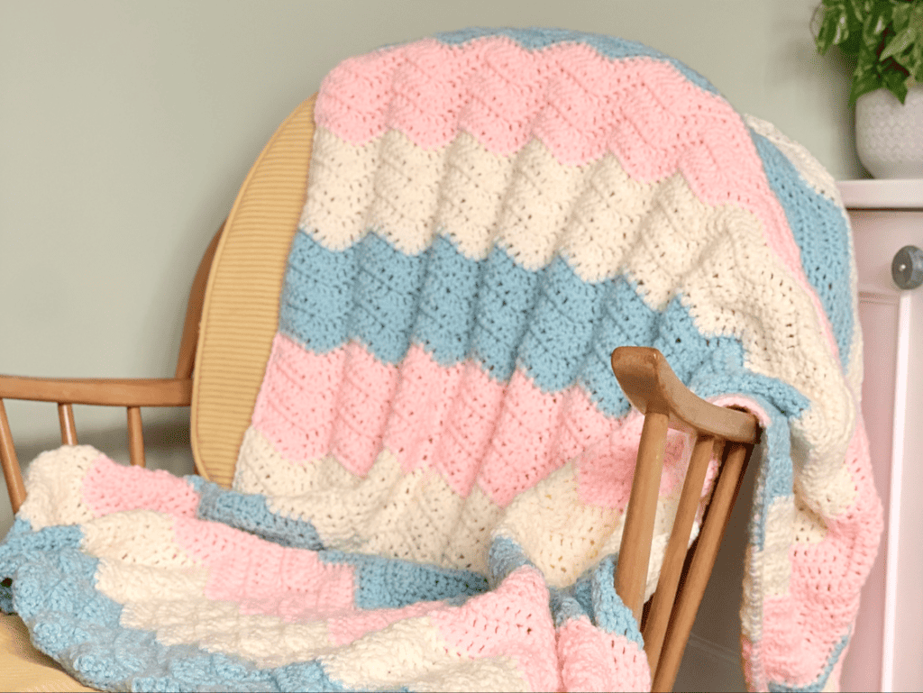 Breezy Chevron Crochet Blanket