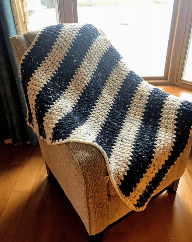 Chunky Tweeds Crochet Blanket