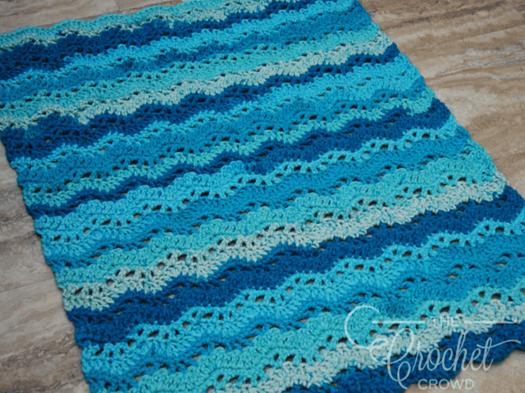 Gentle Waves Crochet Baby Blanket