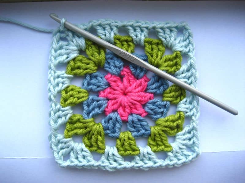 Summer Garden Crochet Granny Square