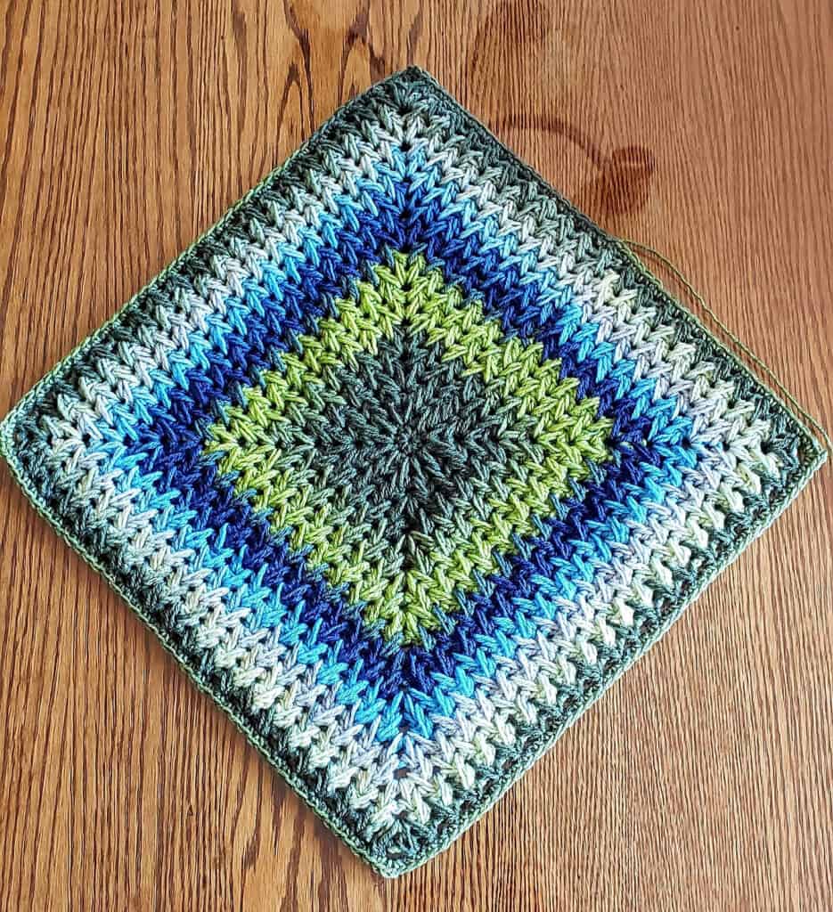 Feather Stitch Crochet Square Motif