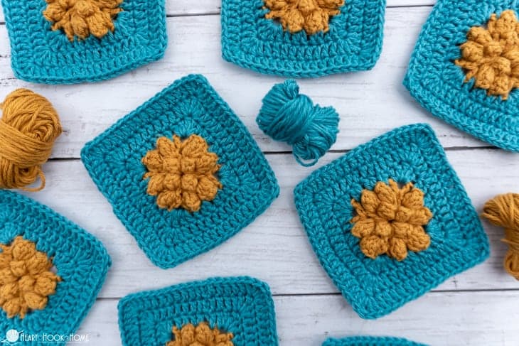 Marigold Sky Crochet Granny Square