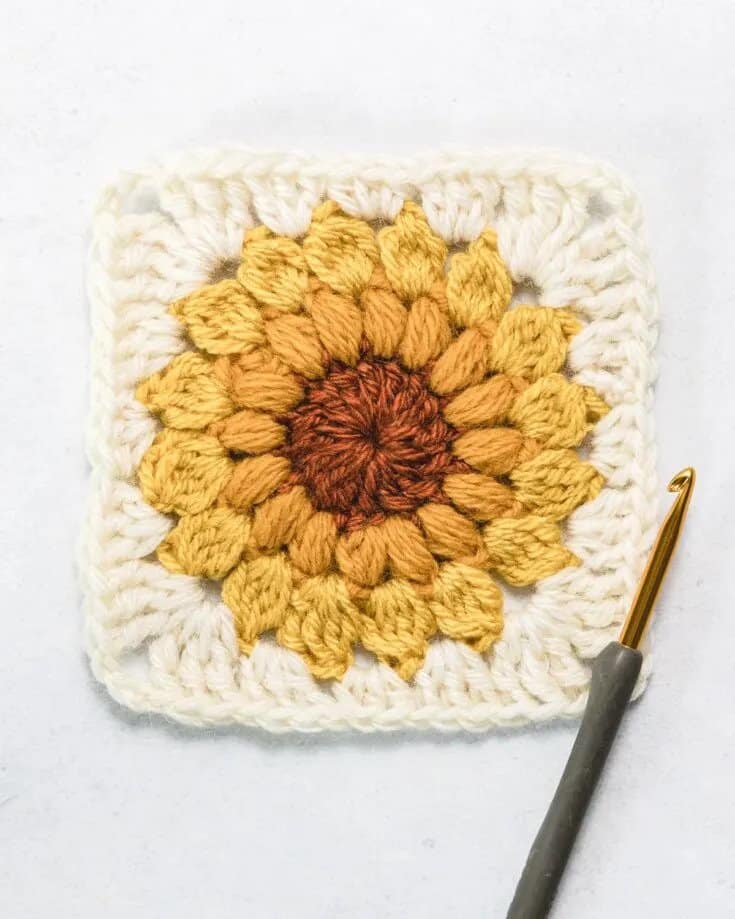 Sunburst Crochet Granny Squares