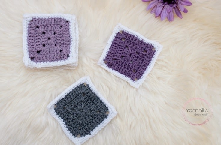 Solid Crochet Granny Squares
