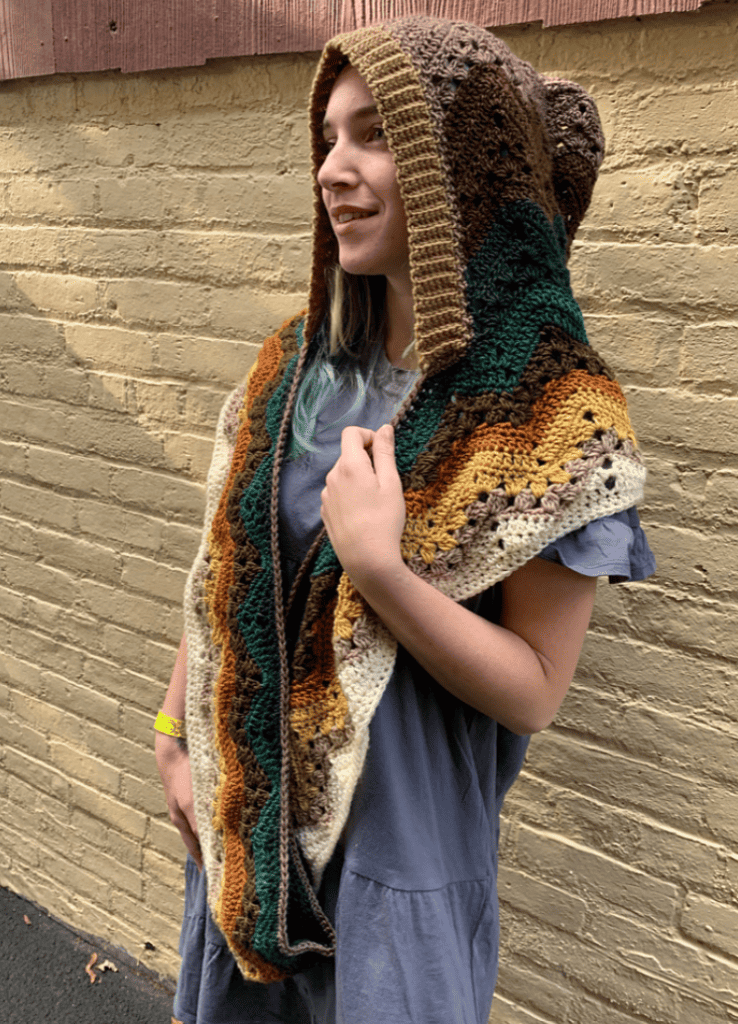 Crochet 6-Day Hooded Infinity Scarf