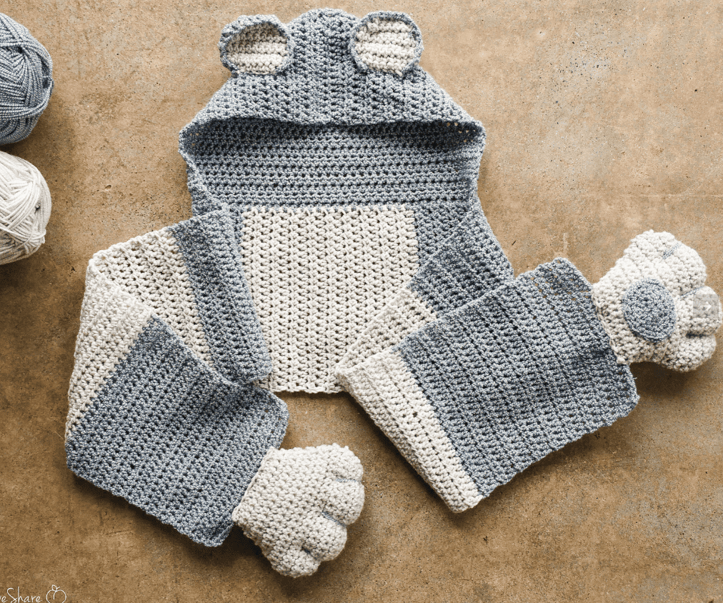 Crochet Bear Hugs Hood & Scarf