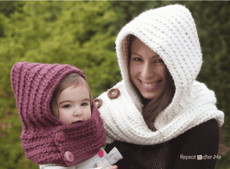 Hooded Crochet Cowl