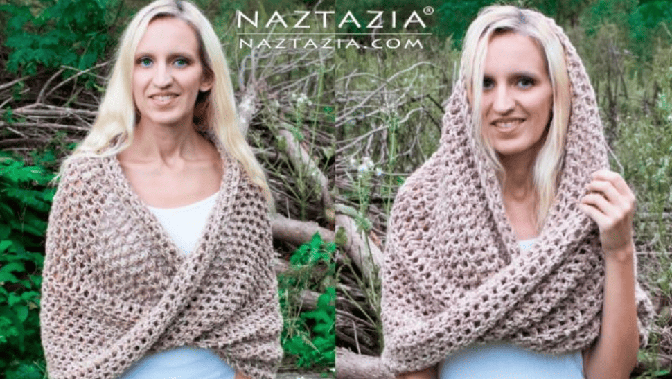 Crochet Mobius Shawl Wrap and Hooded Cowl