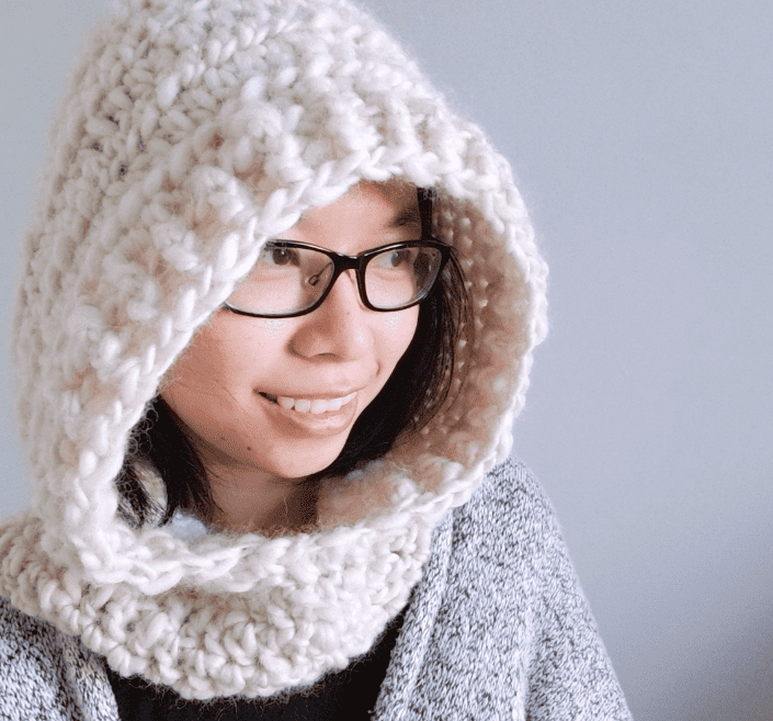 Crochet Through Thick and Thin Hooded Scarf