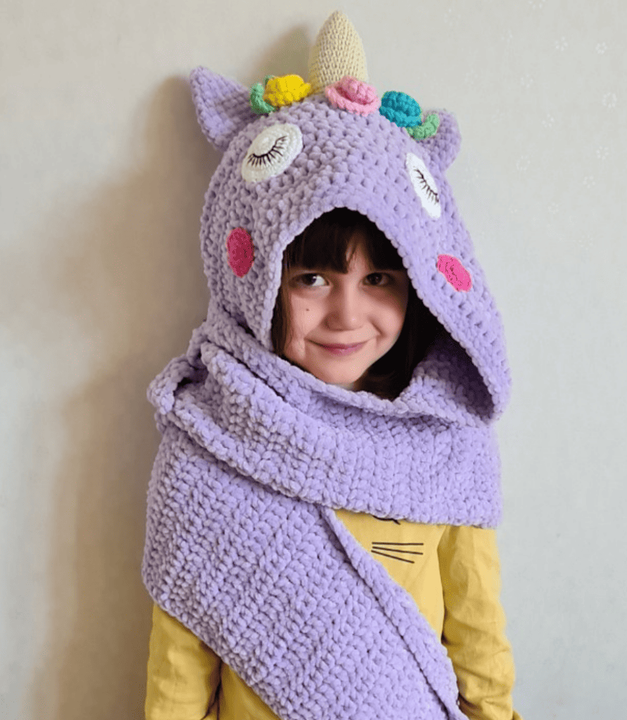 Crochet Unicorn Scarf