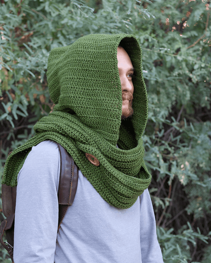Crochet Wanderer’s Hooded Scarf
