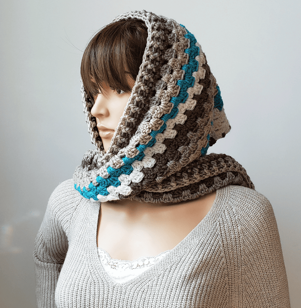 Crochet Winter’s Coming Hooded Scarf