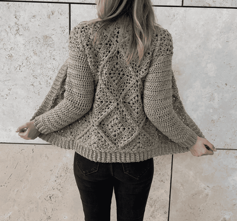 Tulip Square Crochet Cardi 