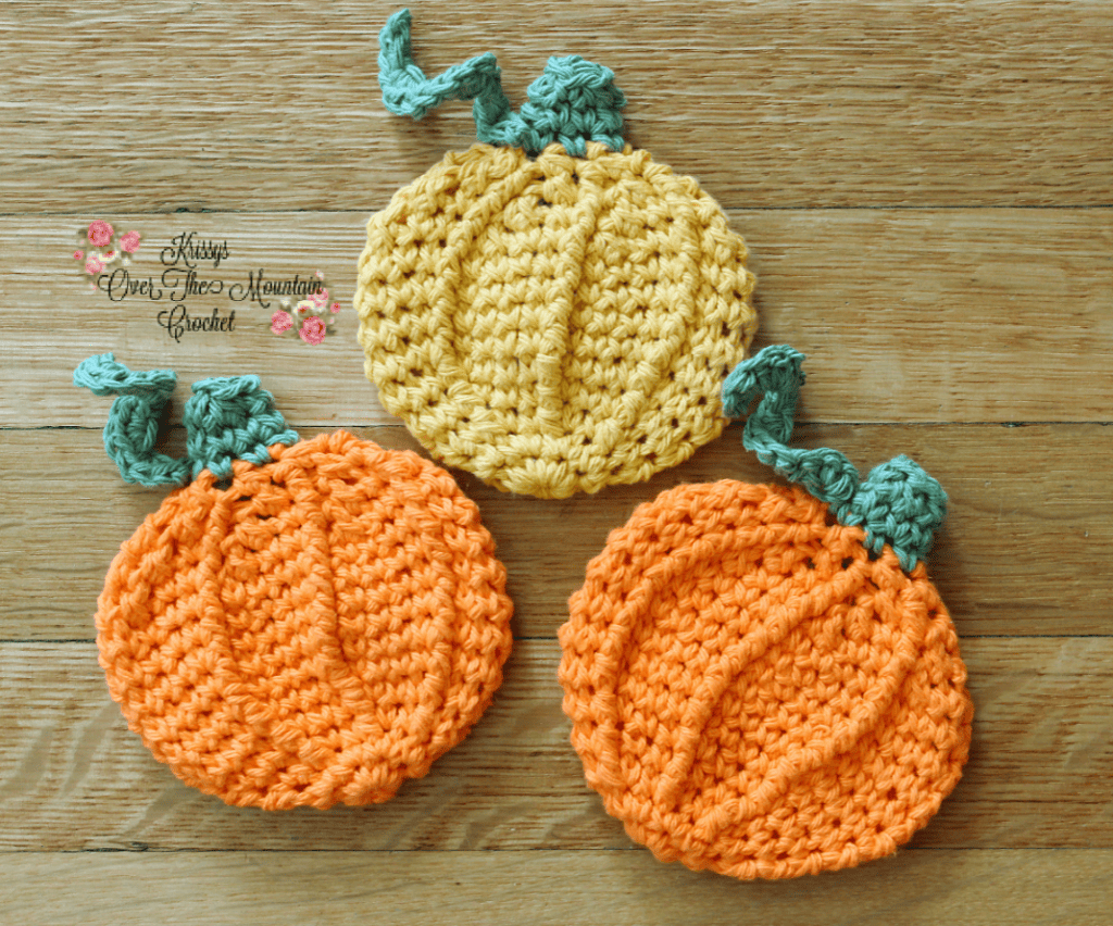 Pumpkin Crochet Dishcloth