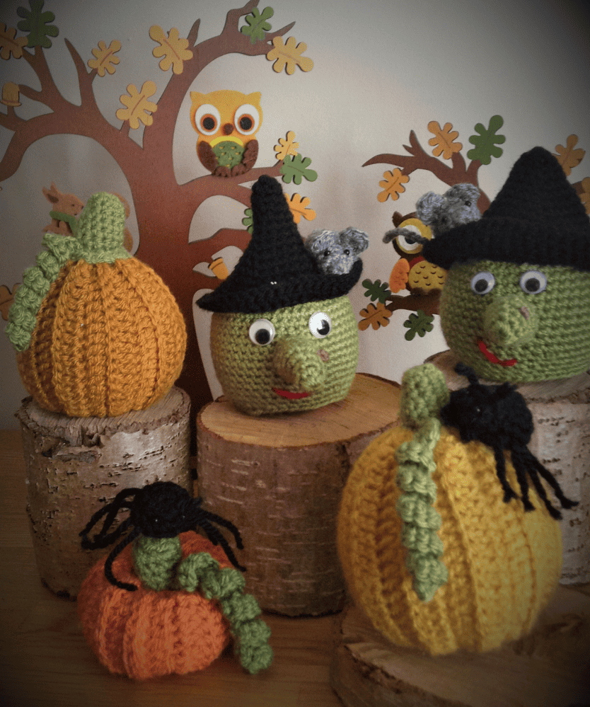 Crochet Pumpkin / Witch Choc Orange Cosies