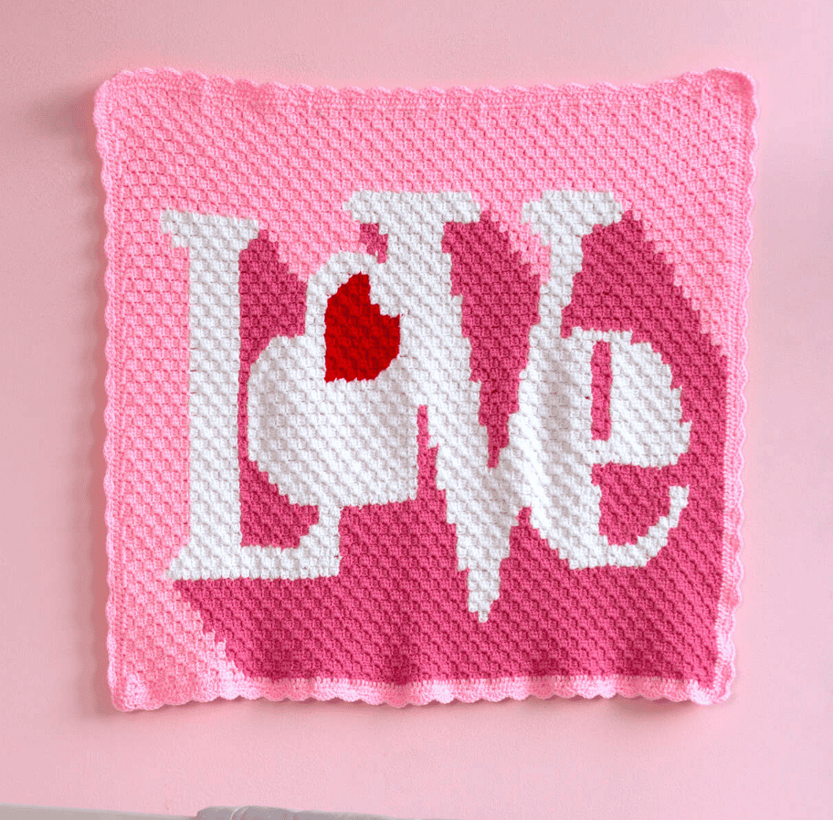 Heart Throb Crochet Blanket