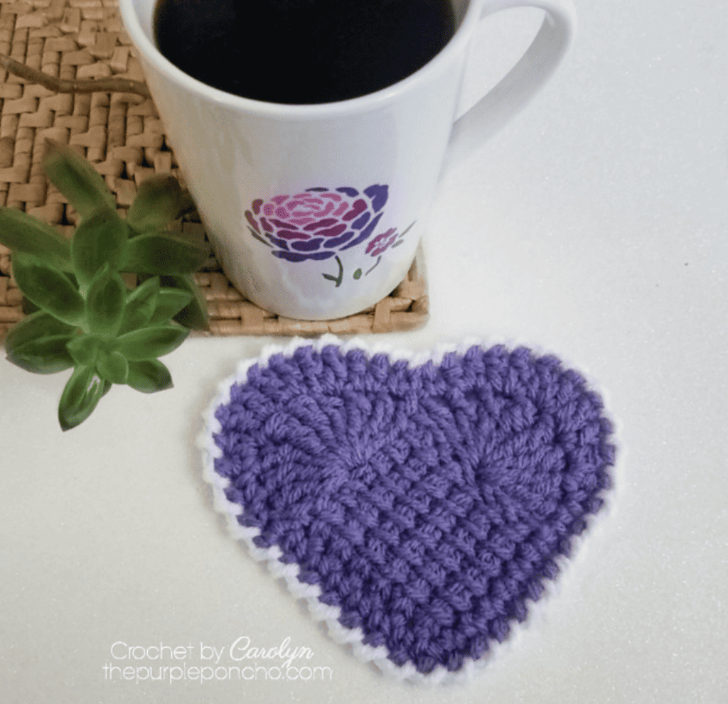 Sweet Heart Crochet Coasters