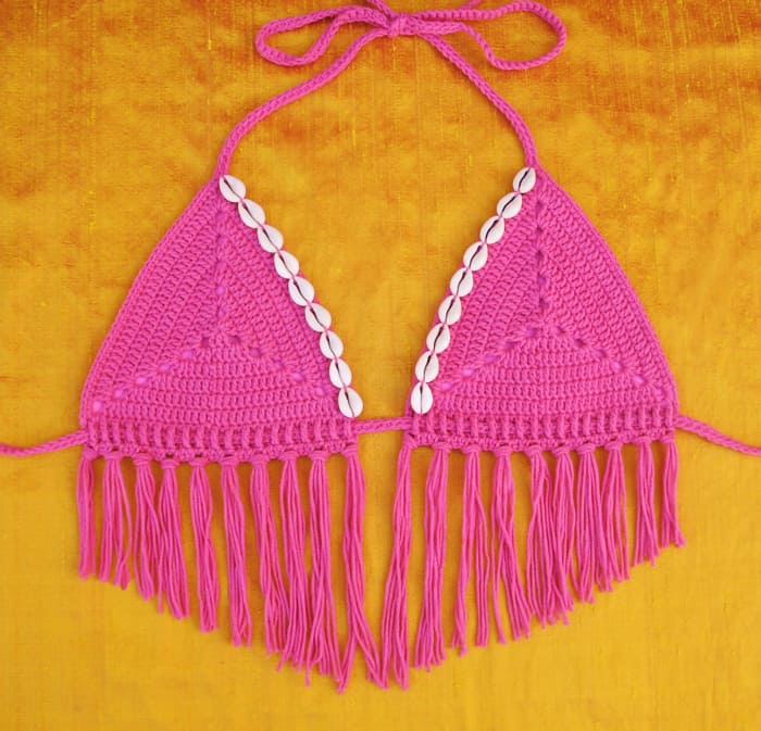 Sand Dollar Crochet Bikini Top