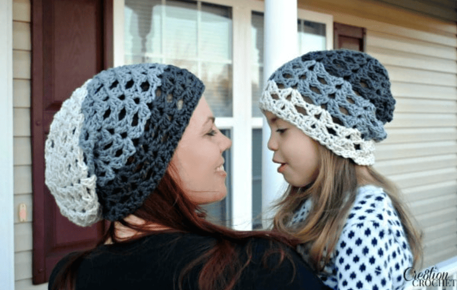 Grayscale Ombre Slouch Hats