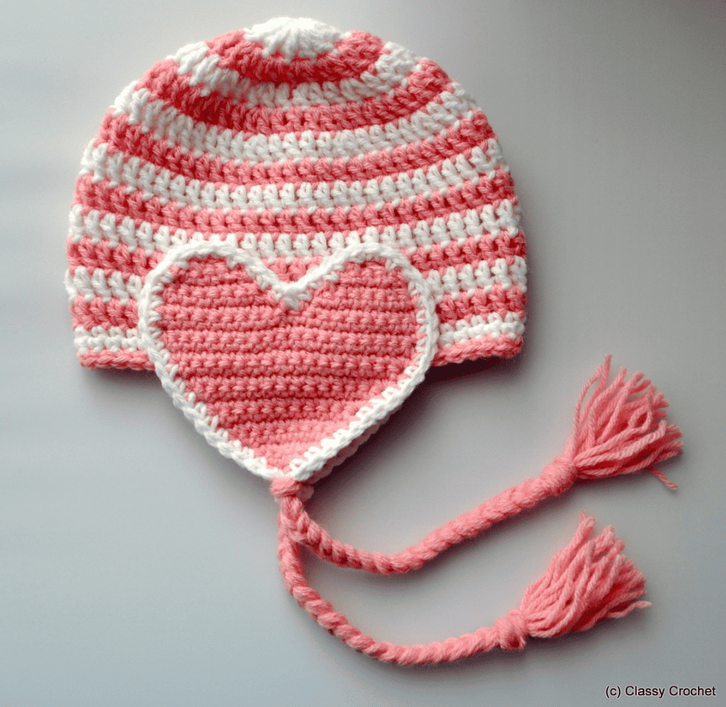 Valentine Heart Earflap Hat